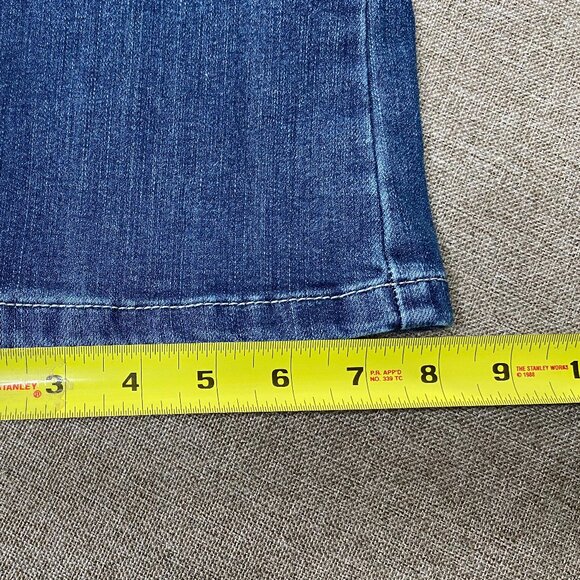 INC International Concepts Boot Leg Denim Jeans Women's 8 Blue Bedazzled Casual - Picture 12 of 16